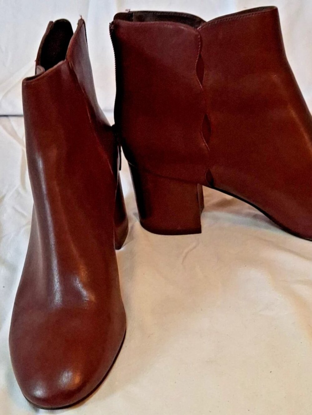 Cole Haan Women's Indra Grand Leather Scallop Booties